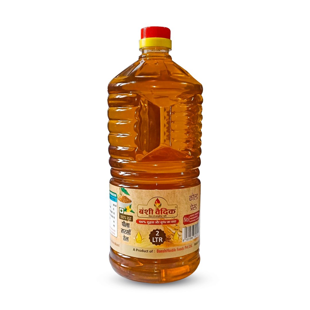 BanshiVaidik Suvarna Peeli Sarson 2Ltr. Cold Pressed Oil